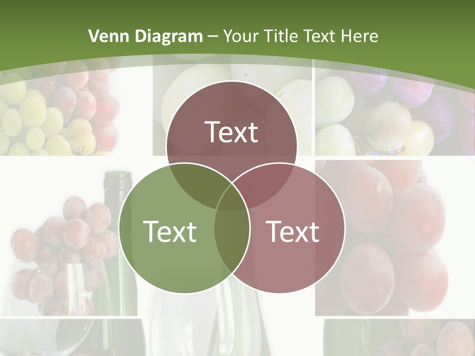A Collage Of Grapes And Wine Bottles PowerPoint Template