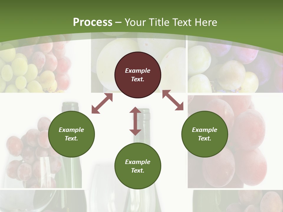 A Collage Of Grapes And Wine Bottles PowerPoint Template