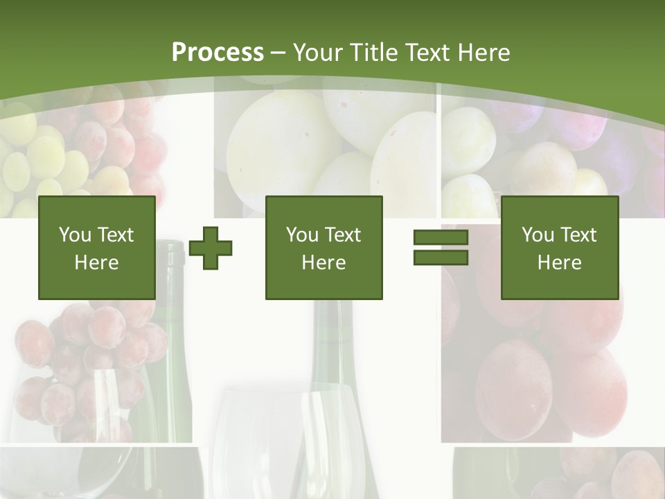 A Collage Of Grapes And Wine Bottles PowerPoint Template