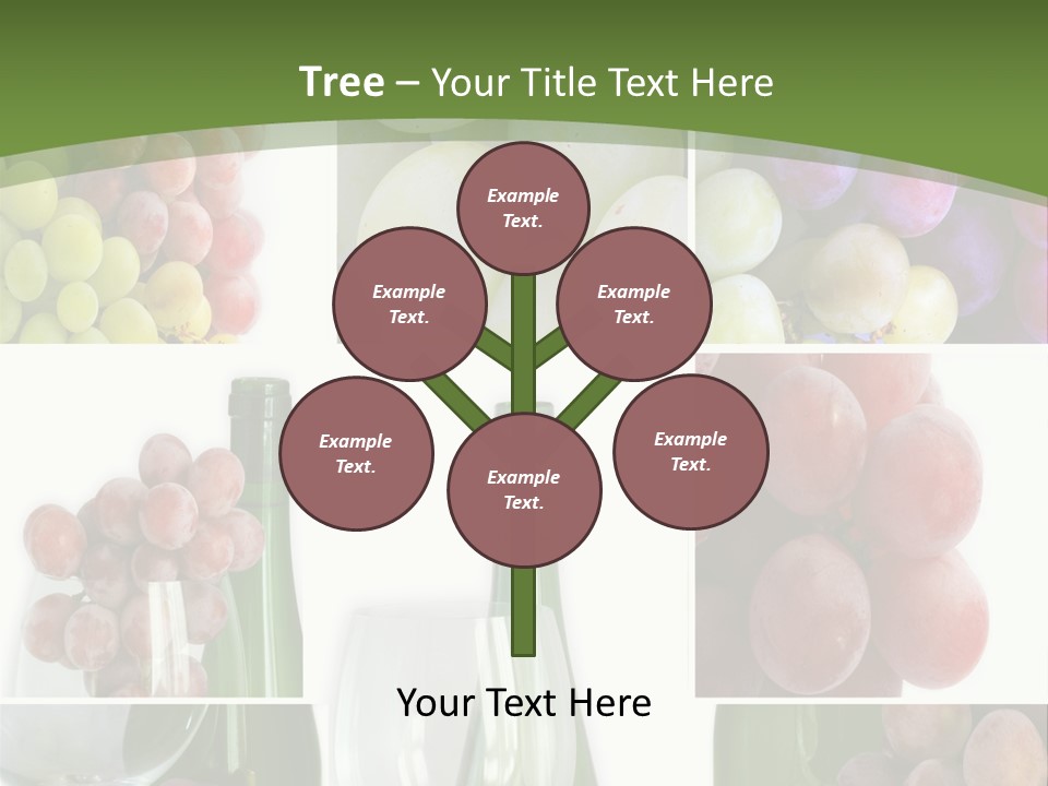 A Collage Of Grapes And Wine Bottles PowerPoint Template