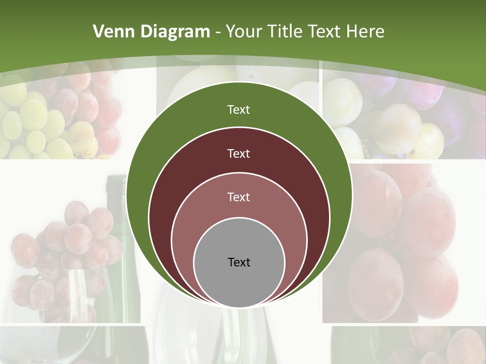 A Collage Of Grapes And Wine Bottles PowerPoint Template