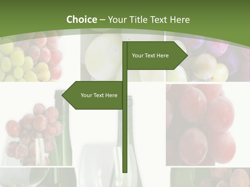 A Collage Of Grapes And Wine Bottles PowerPoint Template