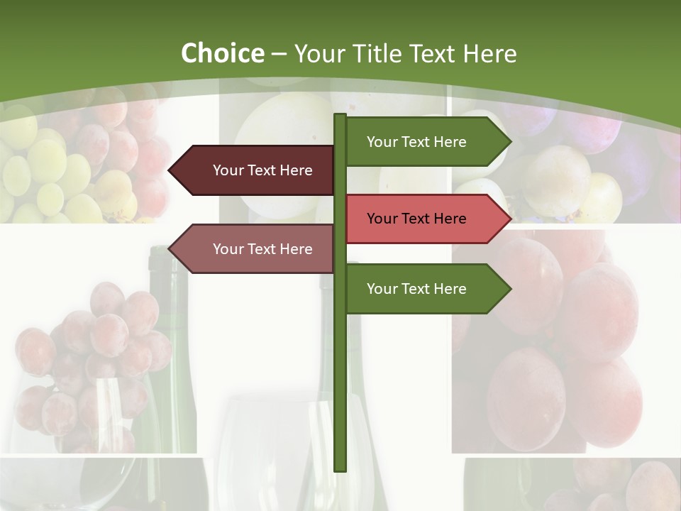 A Collage Of Grapes And Wine Bottles PowerPoint Template