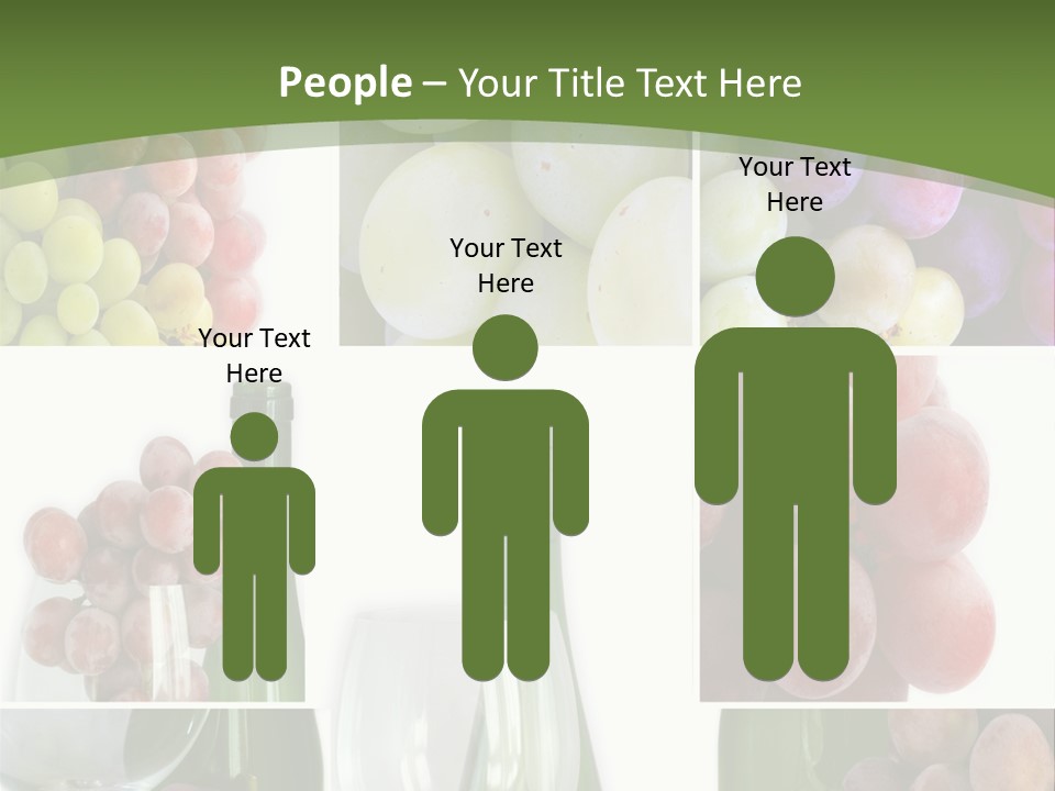 A Collage Of Grapes And Wine Bottles PowerPoint Template