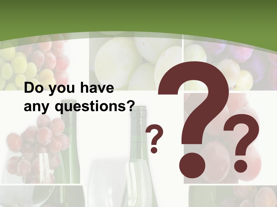 A Collage Of Grapes And Wine Bottles PowerPoint Template