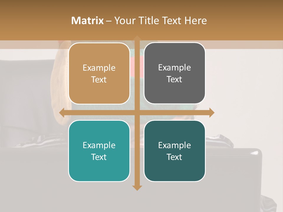 A Man Wearing A Elf Hat Sitting In Front Of A Laptop PowerPoint Template