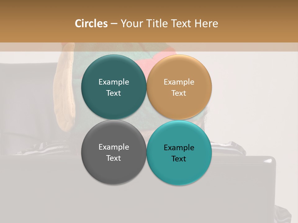 A Man Wearing A Elf Hat Sitting In Front Of A Laptop PowerPoint Template