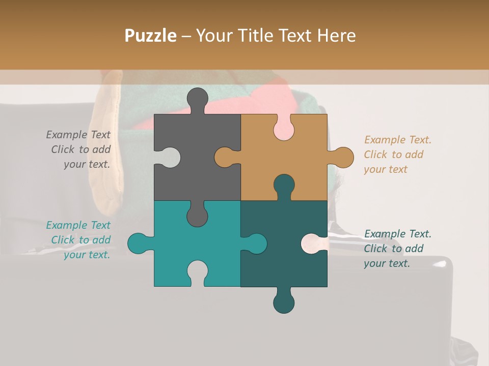 A Man Wearing A Elf Hat Sitting In Front Of A Laptop PowerPoint Template