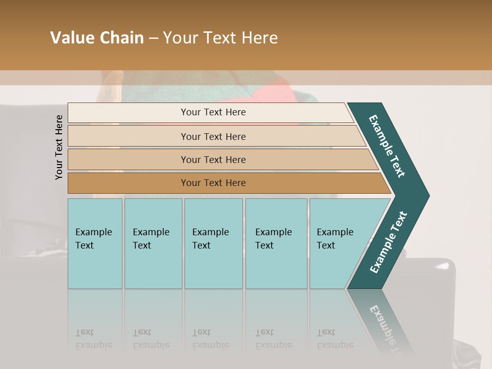 A Man Wearing A Elf Hat Sitting In Front Of A Laptop PowerPoint Template