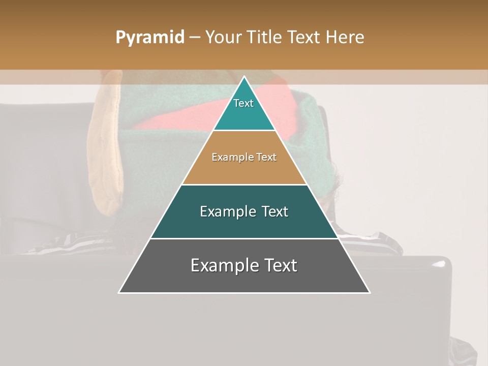 A Man Wearing A Elf Hat Sitting In Front Of A Laptop PowerPoint Template