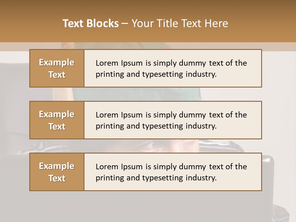 A Man Wearing A Elf Hat Sitting In Front Of A Laptop PowerPoint Template
