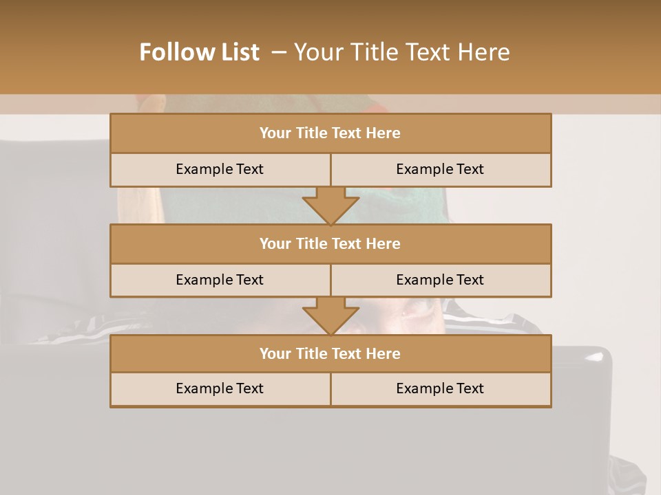 A Man Wearing A Elf Hat Sitting In Front Of A Laptop PowerPoint Template