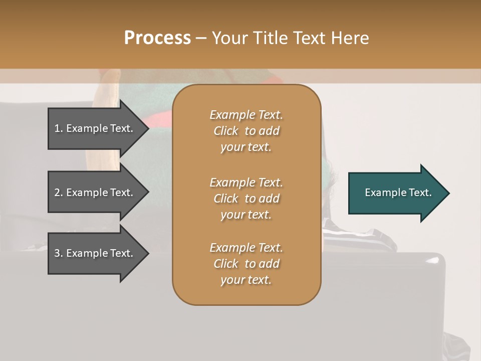 A Man Wearing A Elf Hat Sitting In Front Of A Laptop PowerPoint Template