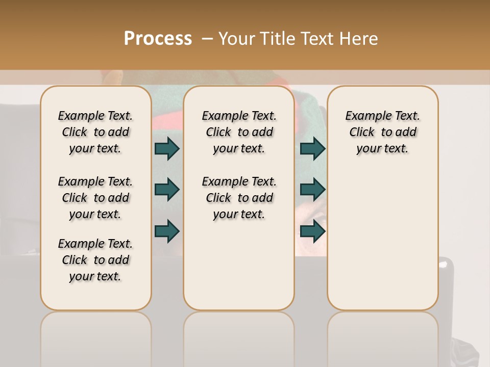 A Man Wearing A Elf Hat Sitting In Front Of A Laptop PowerPoint Template
