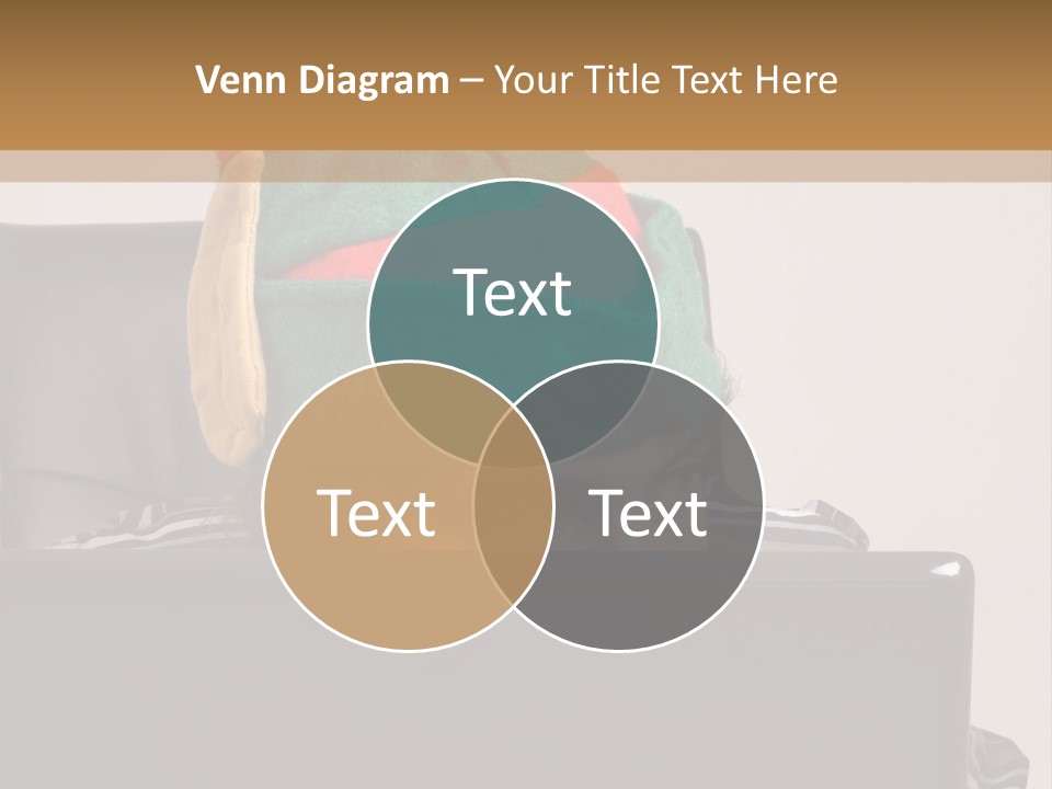 A Man Wearing A Elf Hat Sitting In Front Of A Laptop PowerPoint Template