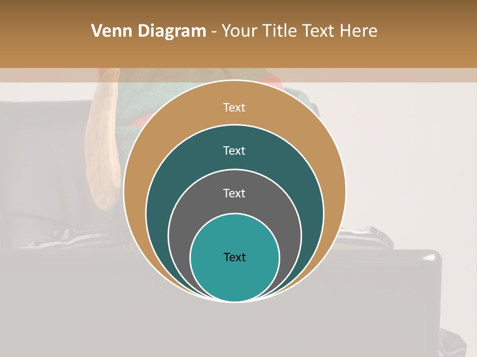 A Man Wearing A Elf Hat Sitting In Front Of A Laptop PowerPoint Template