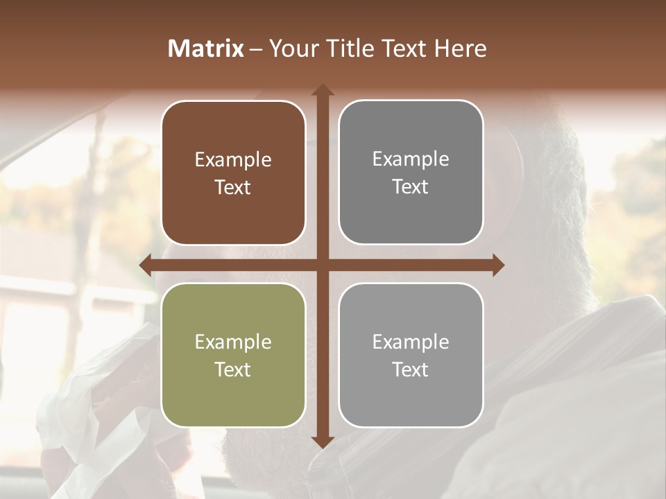 A Man In A Car Eating A Hot Dog PowerPoint Template