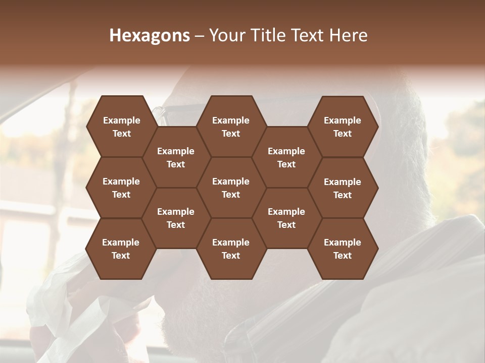 A Man In A Car Eating A Hot Dog PowerPoint Template