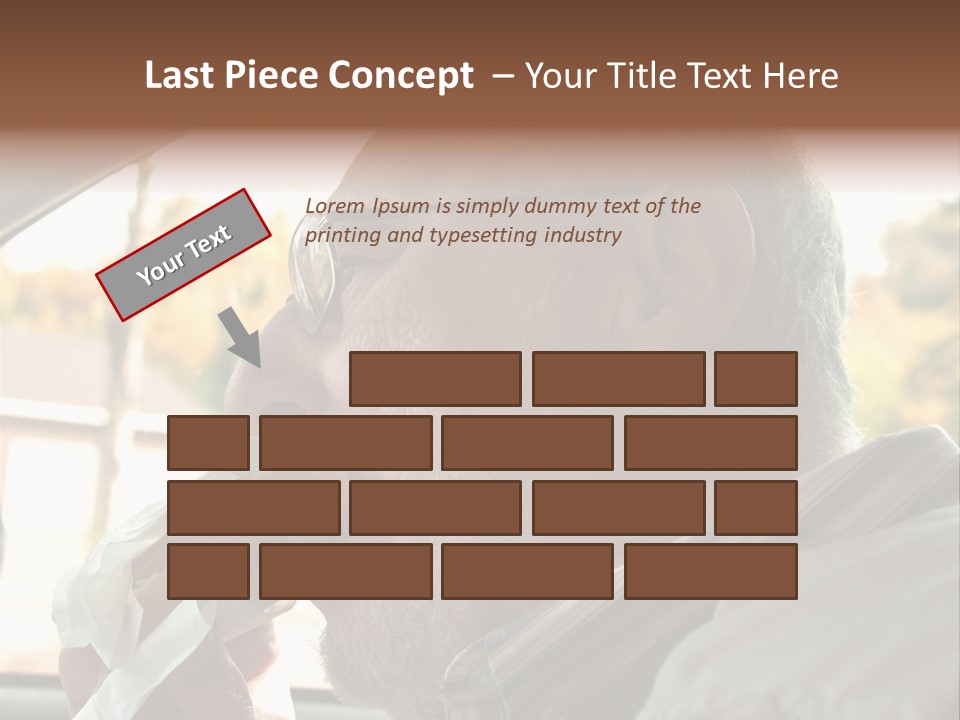 A Man In A Car Eating A Hot Dog PowerPoint Template