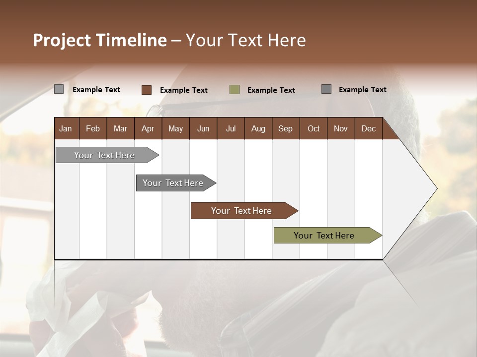 A Man In A Car Eating A Hot Dog PowerPoint Template