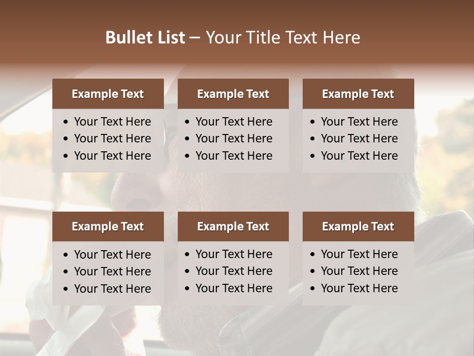 A Man In A Car Eating A Hot Dog PowerPoint Template