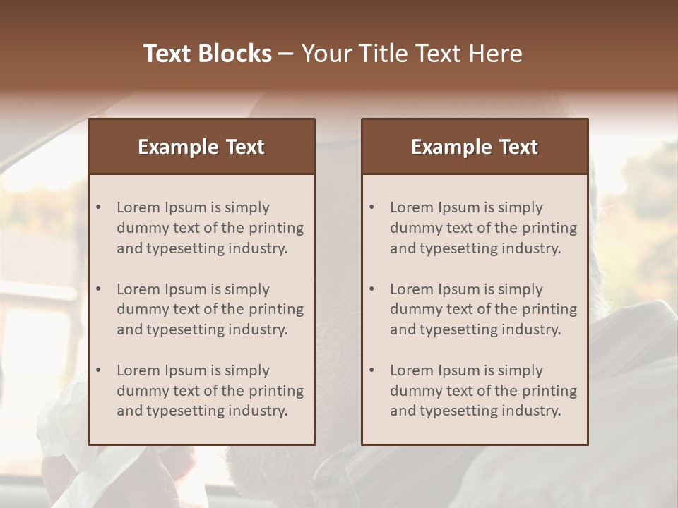 A Man In A Car Eating A Hot Dog PowerPoint Template
