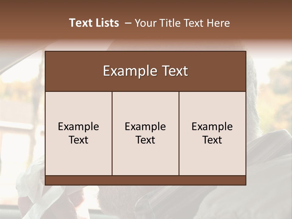 A Man In A Car Eating A Hot Dog PowerPoint Template