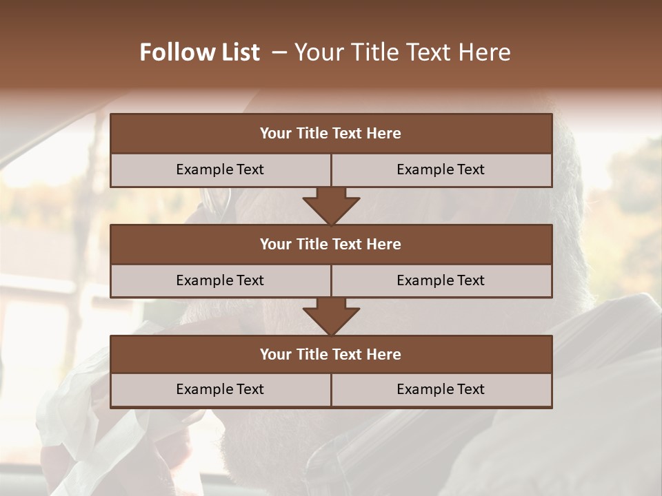 A Man In A Car Eating A Hot Dog PowerPoint Template