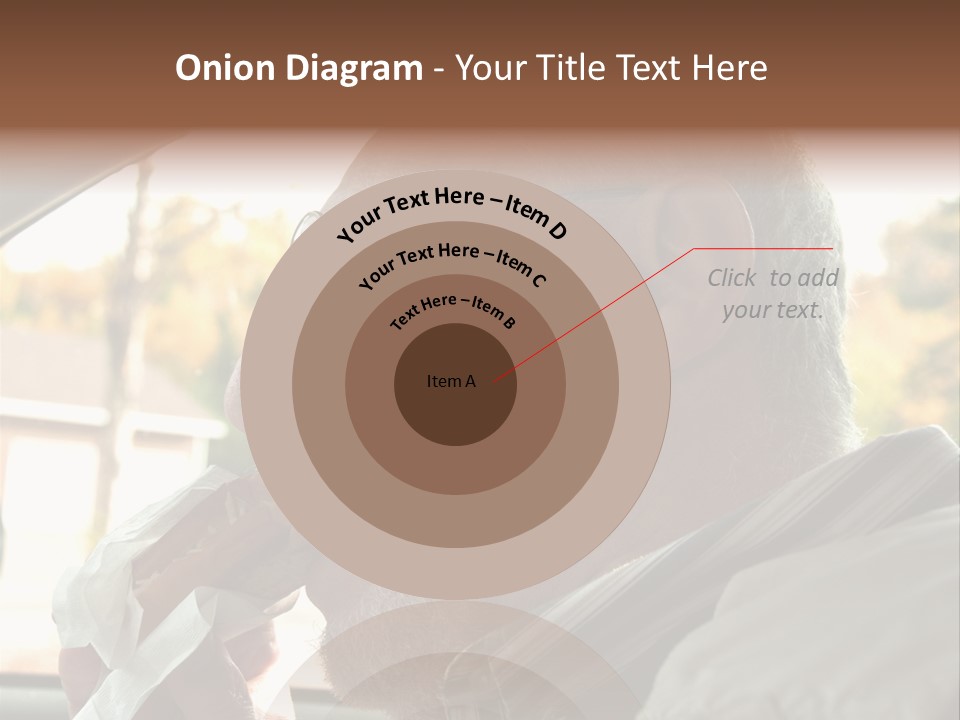 A Man In A Car Eating A Hot Dog PowerPoint Template