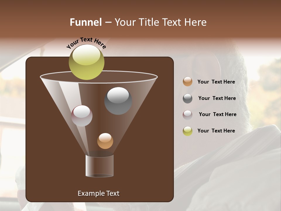 A Man In A Car Eating A Hot Dog PowerPoint Template