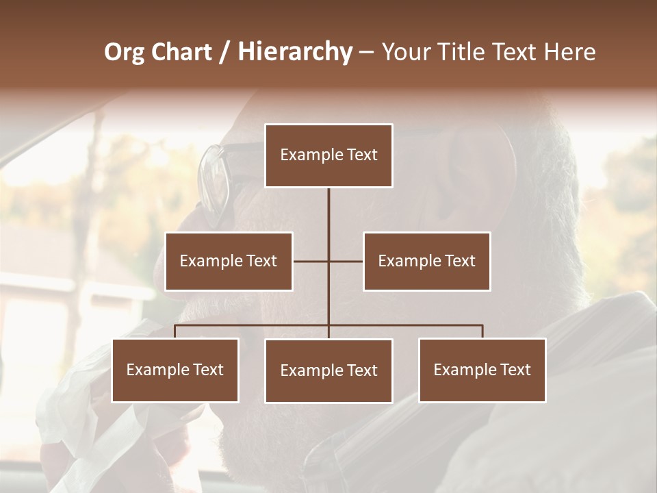 A Man In A Car Eating A Hot Dog PowerPoint Template