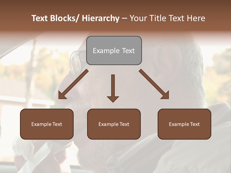 A Man In A Car Eating A Hot Dog PowerPoint Template