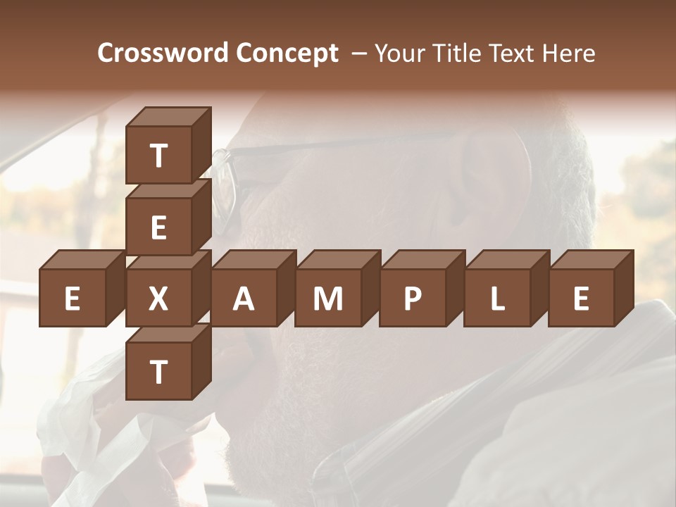 A Man In A Car Eating A Hot Dog PowerPoint Template