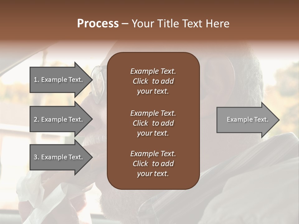 A Man In A Car Eating A Hot Dog PowerPoint Template