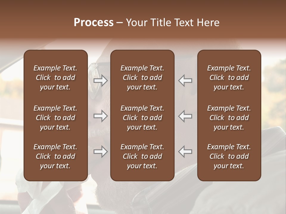 A Man In A Car Eating A Hot Dog PowerPoint Template