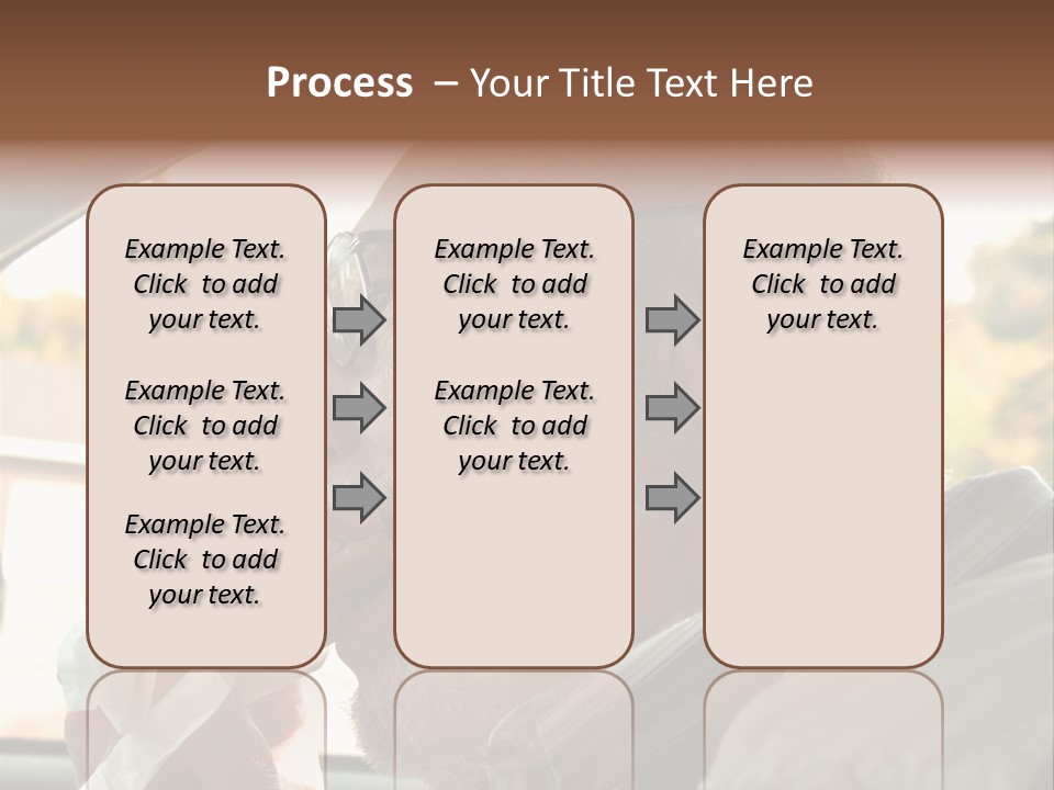 A Man In A Car Eating A Hot Dog PowerPoint Template