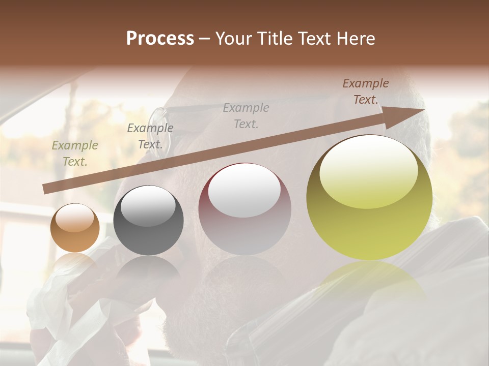 A Man In A Car Eating A Hot Dog PowerPoint Template