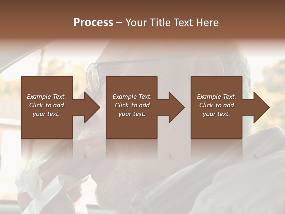 A Man In A Car Eating A Hot Dog PowerPoint Template