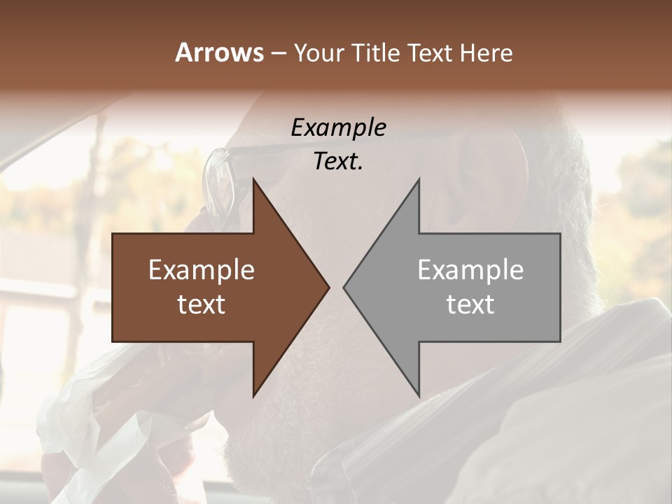 A Man In A Car Eating A Hot Dog PowerPoint Template