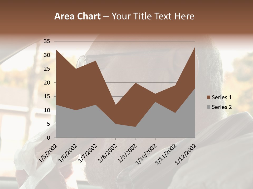 A Man In A Car Eating A Hot Dog PowerPoint Template