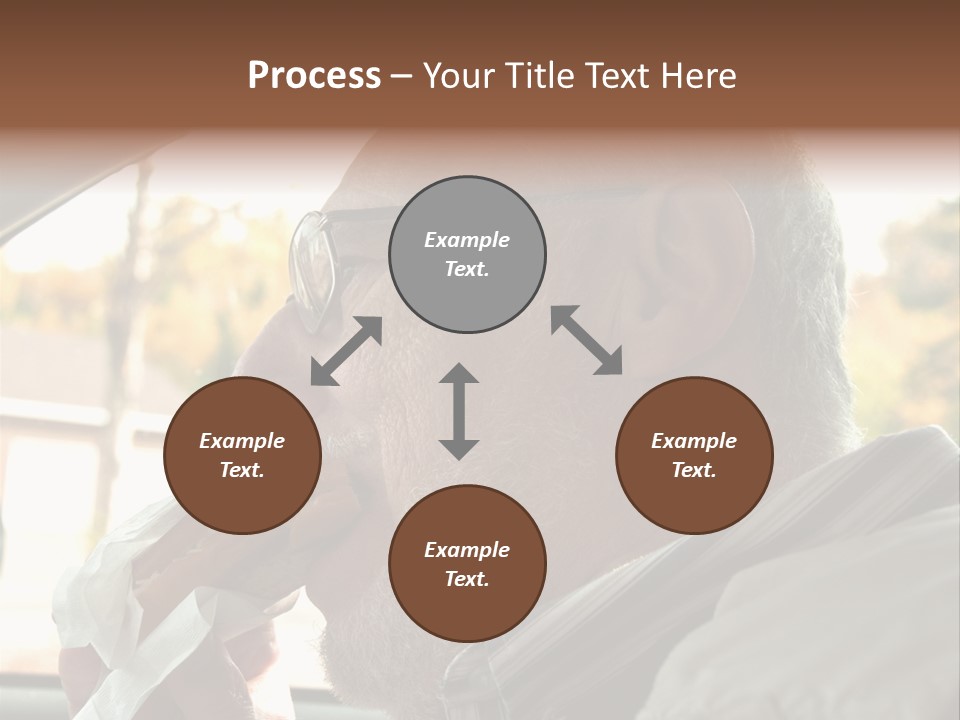 A Man In A Car Eating A Hot Dog PowerPoint Template