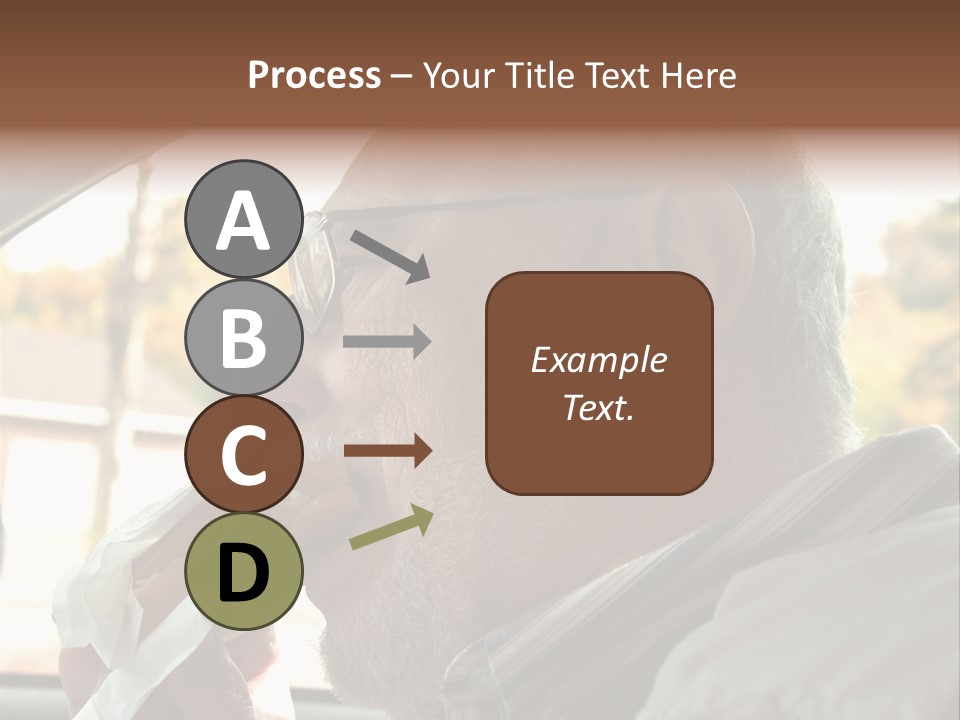 A Man In A Car Eating A Hot Dog PowerPoint Template