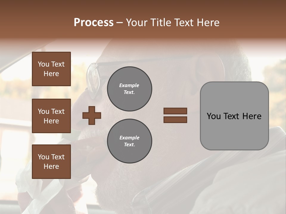 A Man In A Car Eating A Hot Dog PowerPoint Template