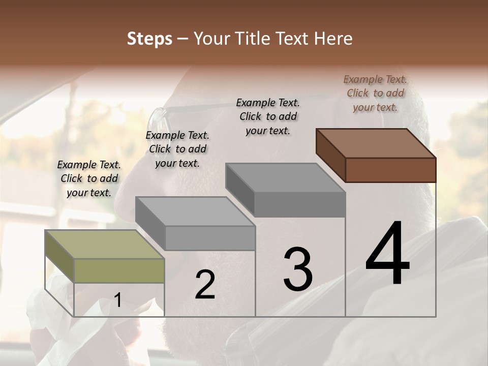 A Man In A Car Eating A Hot Dog PowerPoint Template