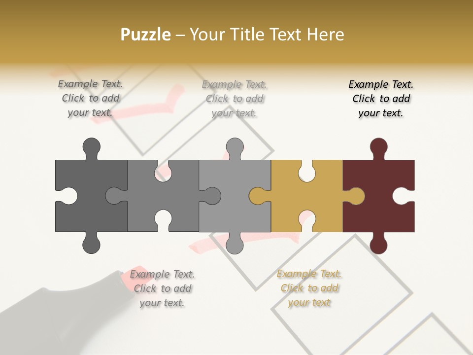 Mark Off Symbol Picture Box PowerPoint Template