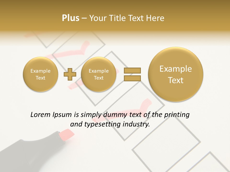 Mark Off Symbol Picture Box PowerPoint Template