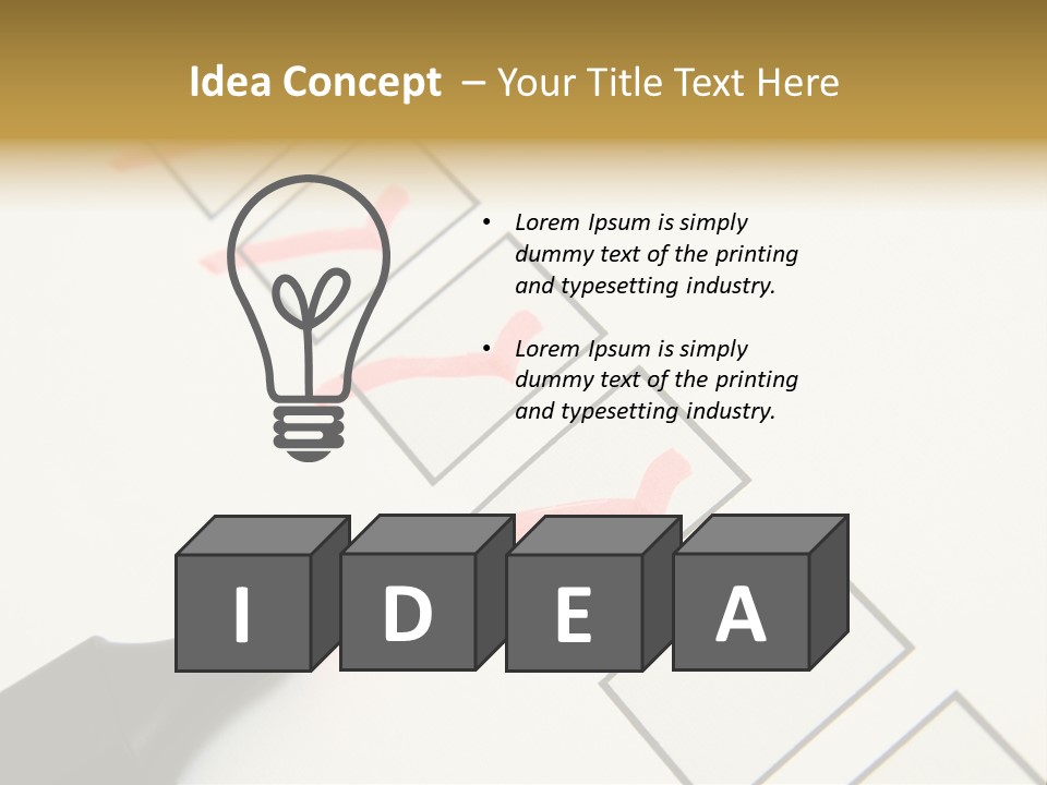 Mark Off Symbol Picture Box PowerPoint Template