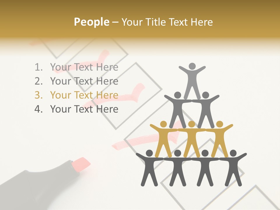 Mark Off Symbol Picture Box PowerPoint Template