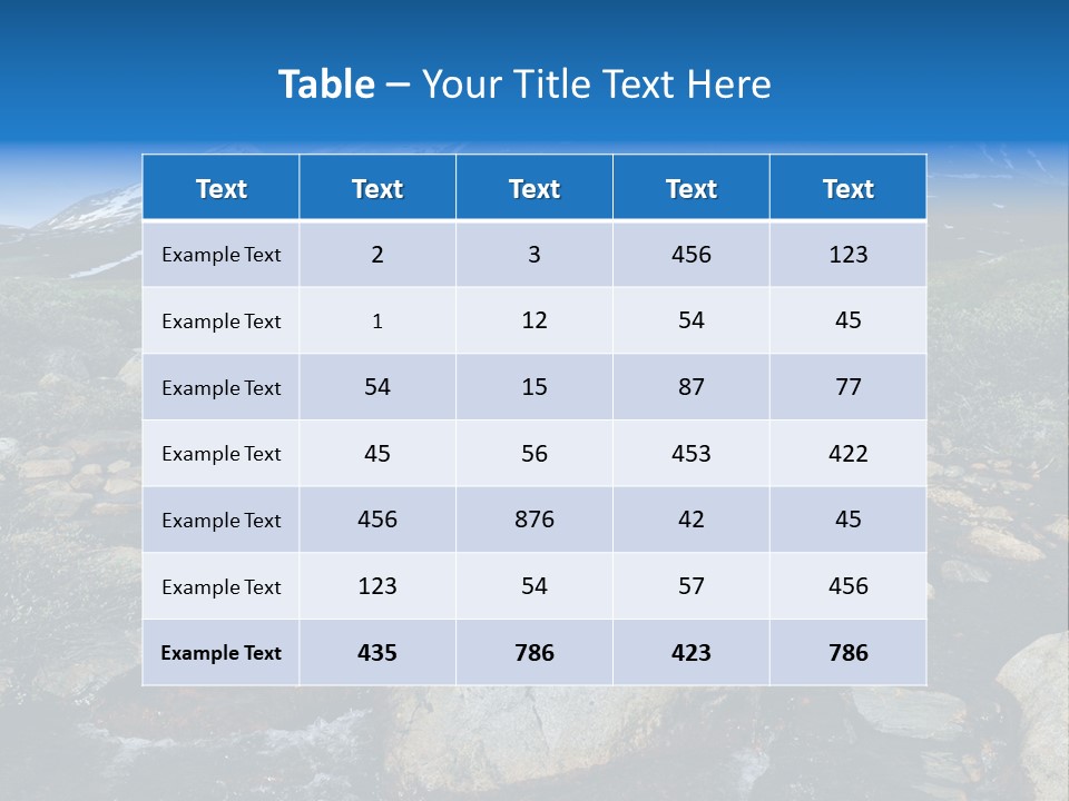 North Sweden Hill PowerPoint Template