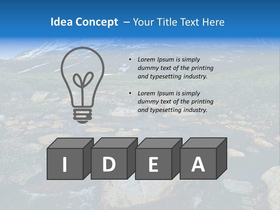 North Sweden Hill PowerPoint Template